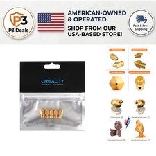 Ender 3 & CR 10 Compatible 5-Pack 0.4mm MK8 Brass Nozzles for Superior Prints picture