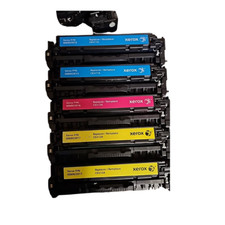 Xerox Toner Cartridges Compatible with HP CE411A CE413A CE412A READ Lot of 5 picture