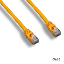 KNTK Yellow 3ft Cat6 UTP Patch Cord 24AWG 550MHz Panel Router Networking RJ45 picture