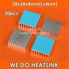 20pcs 28x28x8mm Aluminium Radiator Heatsink Cooler With Thermal Adhesive Pad picture