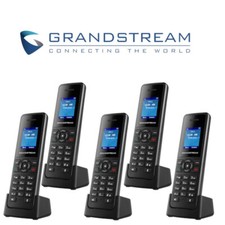 5 Grandstream DP720 DECT Cordless HD VoIP Telephone Handset Black REQUIRES DP750 picture