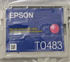 🖨️ GENUINE EPSON T0483 TO483 MAGENTA Cartridge Vacuum SEALED Printer Ink NEW picture