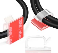 60 PCS XHF 5/8” Adhesive Cable Wire Clips 5/8