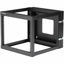 StarTech 4-Post 8U Hinged Wall-Mount Network Rack, 19