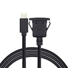 NFHK Waterproof Dustproof USB-C Type-C USB 3.1 10Gbps 100cm, Black Latch Type picture