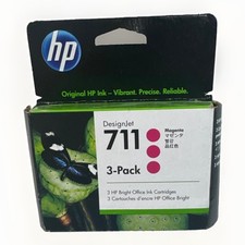 New Sealed  OEM HP 711 3-pack 29-ml Magenta DesignJet Ink Cartridge, EXP:2021 picture