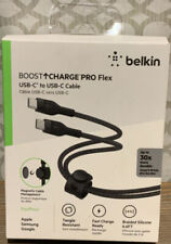 Belkin Pro Flex Reinforced Braided Fast Charge USB-C To USB-C Cable 10FT picture