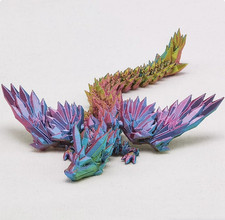 3D printed crystal flying dragon Chinese dragon figurine small size 23*18cm picture