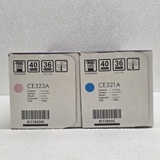 New HP 128A CF371AM Cyan & Magenta Print Cartridge 2 Pack picture