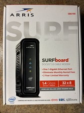 ARRIS SURFboard SB6190 Cable Modem DOCSIS 3.0 32x8 1Gbps | Black-New /open box picture