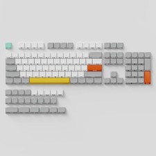 DIXSG Low Profile PBT Keycaps 120 Keys Dye Sub for Cherry MX Vintage Blue picture