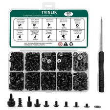 420PCS Computer Screw Kit, Motherboard Standoffs M2, M2.5, M3, M5, Black picture