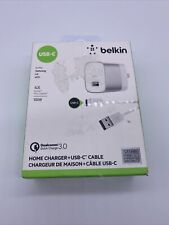 Belkin BOOST UP Quick Charge Charger with USB-A to USB-C Cable - Silver - O picture