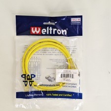 Weltron 3ft Yellow Cat5e RJ45 UTP Patch Cable Network Ethernet New picture