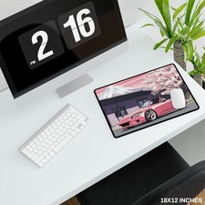 Pink S2000 Car Cherry Blossom Mt Fuji Japanese Style Mousepad Desk Mat Large picture