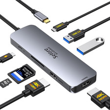 Selore USB C Docking Station Dual Monitor Adapter, USB C to Dual HDMI for Laptop picture