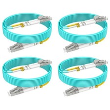4 PCS OM4 Multimode LC To LC Fiber Patch Cable 1m 3 FT Duplex 10G/40G/100G picture