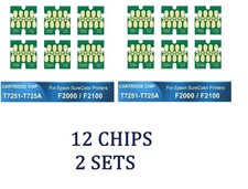 12 *New Replacement T7251-T725A Ink Cartridge Chip For SureColor F2000 F2100 picture
