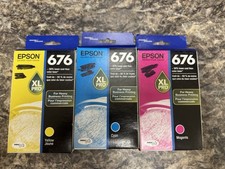 New Epson 676XL Pro Yellow, Cyan and Magenta Ink Cartridges picture