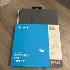 NIP SPECK BRAND STYLEFOLIO IPAD CASE STAND GRAY 2019/2020 ADJUSTABLE VIEWING  picture