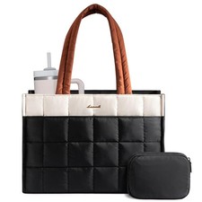 Tote Bag for Women, Puffer Work Handbag 15.6 Inch Laptop Purse for Nurse Teac... picture