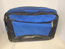 Foray Blue Padded Laptop Briefcase Computer Messenger Shoulder Bag Case picture