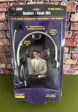 VINTAGE 1996 Labtec C-315 Mono Headset with Boom Microphone/8FT cord /3.5 MM picture