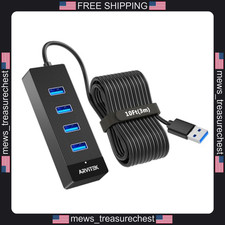 USB 3.0 Hub 4 Ports with 10Ft Cable for PC, Laptop, External Drives picture