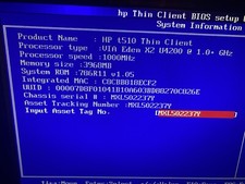 HP T510 Thin Client U4200 1GHz 4GB 1GB Flash SSD PARTS OR REPAIR MISSING COVERS picture