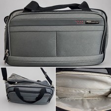 Samsonite Gray Laptop Briefcase Messenger Shoulder Bag with Adjustable Strap J3 picture