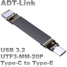 ADT-Link Usb3.2 Interface Expansion Adapter Cable Type-C to 19P/20P with Baffle picture