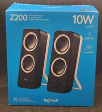 Logitech Z200 10W Multimedia Speakers 980-000800 Black [Brand New / Sealed] picture