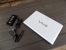 White Sony Vaio E Series Laptop PC  SVE151D11L, Power Supply - Works picture