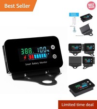 All-Weather Digital Battery Tester - Waterproof Monitor with Bracket and Alarm picture