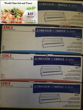 All 4 Toner Cartridges BCMY for Okicolor 8 41012301 +FREE $25 DINNER GIFT CARD picture
