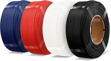 4 Pack 1kg High Speed Refill PLA+ Filament, Black+White+Red+Blue picture
