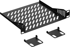 10 inch 1U Server Rack Shelf, Ventilated Rack-Mounted Cantilever Tray for 10