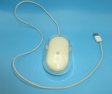 Vintage Apple Pro Mouse M5769 Clear White USB Optical Mouse Tested Working picture