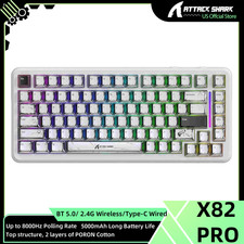 ATTACK SHARK X82PRO HE Wireless Rapid Trigger Gaming Keyboard Magnetic Switch picture