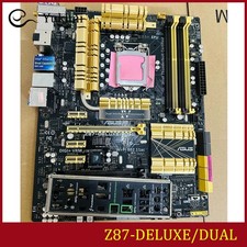 FOR ASUS Z87-DELUXE/DUAL DDR3*4 32GB LGA 1150 HDMI ATX Ｍotherboard Test OK picture