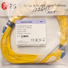 FS OS2 9/125 Single-Mode LC/UPC-LC/UPC Duplex Fiber Patch Cable 10M Yellow picture