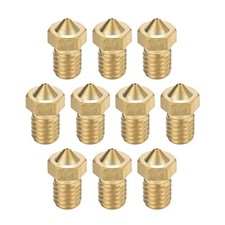 0.4mm 3D Printer Nozzle, Fit for V6, for 1.75mm Filament Brass 10pcs picture