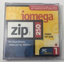 Iomega Zip Disk 250MB w/ Jewel Case Super Floppy PC Formatted Genuine Fast Ship. picture
