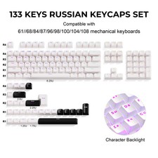 XVX 135 Keys Russian PBT Keycaps Side Print Shine Through Mechanical Keyboard picture