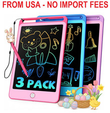 TEKFUN 3 Pack LCD Writing Tablet for Kids, 8.5 Inch Blue+Pink+Purple Doodle Boar picture
