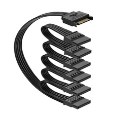 SATA Power Splitter Cable 15 Pin 1 to 6 5.5 Inch for HDD SSD Drives picture