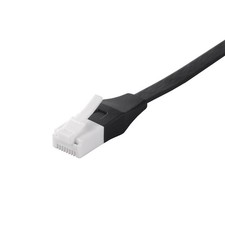 BUFFALO Cat6a Flat LAN Cable 5m Straight BSLS6AFU50BK Black Japan Import picture