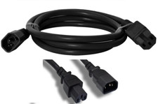 10 Cords C14 to C15 Plug 4ft PDU Power Extension Cord NEMA 16AWG Black 250V picture