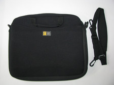 Case Logic Black Laptop Computer Bag Slip On Cover Brief Case w/ Shoulder Strap picture