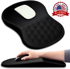 Alfombrilla ergonomica para mouse con soporte de gel para muñeca antideslizante picture